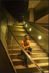 On the steps of the Disney Center 4563